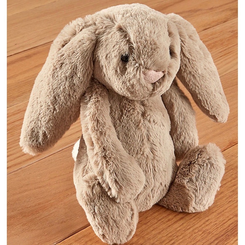 Jellycat Bashful Bunny Kids Medium Beige Excellent NWOT BASS6BN Plush Toy